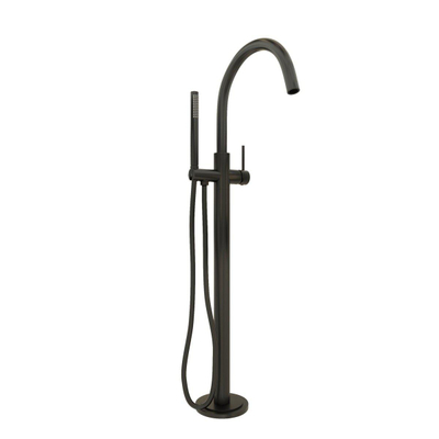 Brauer Black Edition Staande Badkraan - handdouche staaf 1 stand -2 gladde knoppen - PVD - mat zwart SHOWROOMMODEL