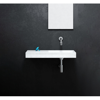 Clou Mini Wash Me lave-mains 56x19cm sans trou de robinet à gauche Céramique Blanc