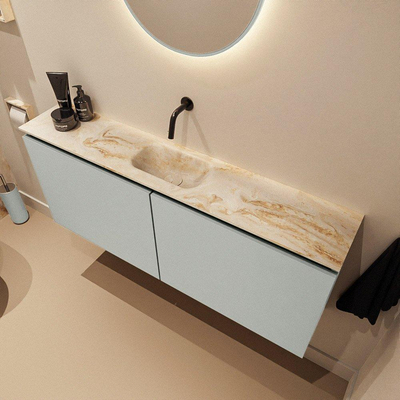 MONDIAZ TURE-DLUX 120cm toiletmeubel Greey. EDEN wastafel Frappe positie midden. Zonder kraangat.