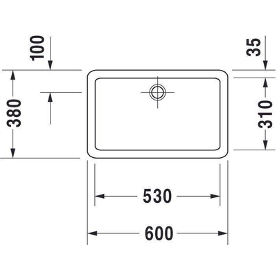 Duravit Vero opbouwwastafel onderzijde geslepen met bevestiging 60x38cm zonder overloop met wondergliss wit