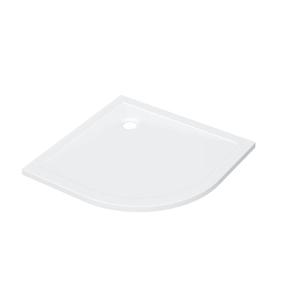 ZEZA Selva Receveur de douche - 100x100x4cm - Quart de rond - acrylique - blanc brillant