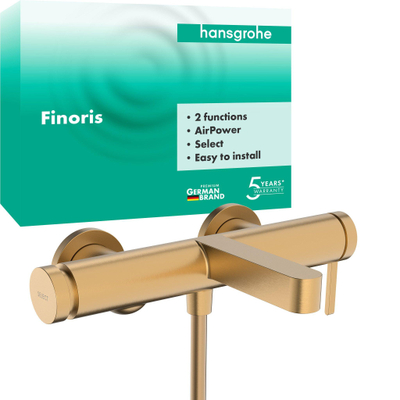 Hansgrohe Finoris mitigeur bain-douche - apparent - avec inverseur - bronze brossé
