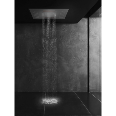 Hotbath Mate douche de tête encastrée carrée 95x95cm avec éclairage LED chrome