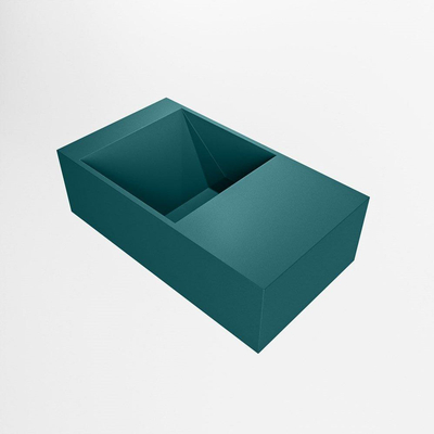 Mondiaz TYNE Lavabo pour toilettes - 40cm - solid surface - sans trou de robinet - vasque à droite - Smag