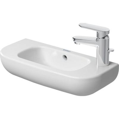 Duravit D Code lave-mains 50x22cm avec trou de robinet à droite blanc