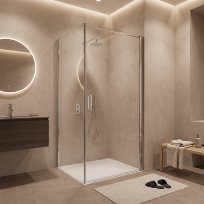 Fortifura Galeria Douchecabine - 80x100x200cm - profiel veiligheidsglas - antikalk - chroom