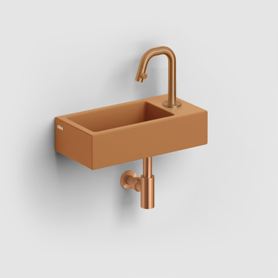 Clou Flush 3 lave-mains 36x18 cm avec trou de robinet à droite mat sable it. céramique