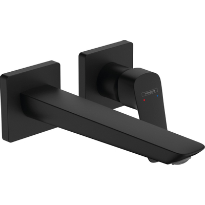 Hansgrohe Logis Fine - 1 greeps wastafelkraan - inbouw - voor wandmontage - voorsprong 20 - 5 cm - mat zwart