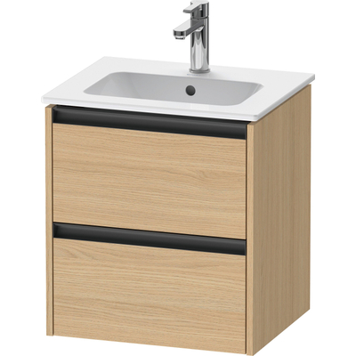 Duravit Ketho.2 Wastafelonderkast - 51x42x54.9cm geschikt - voor 1 waskom - spaanplaat - natuur eiken mat