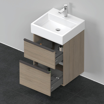 Duravit D-neo Meuble sous vasque 48.4x44.2x62.5cm 2 tiroirs Chêne (terra) mat