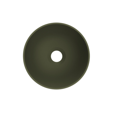Arqua Olivia Waskom - 22x22cm - rond - opbouw - mat groen