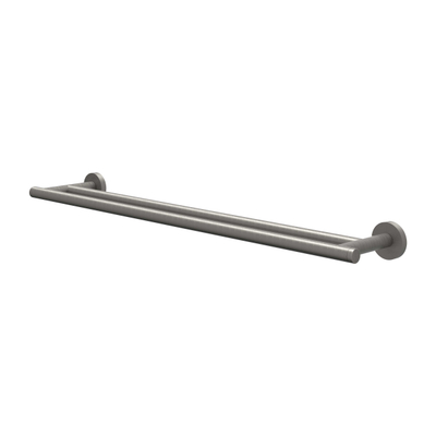 IVY Handdoekrek - wand model - 60cm - dubbel - Geborsteld metal black PVD