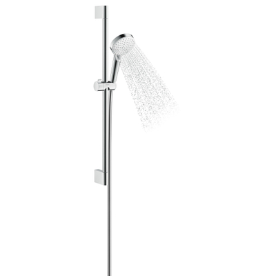 Hansgrohe Crometta Glijstangset - met Crometta Vario Green - handdouche - met 2 straalsoorten - 65cm - met Comfortfle - ecosmart - groen wit chroom