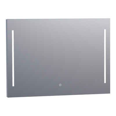 BRAUER Pyrite miroir - 100x70cm - rectangulaire - avec éclairage LED direct avec fonction de variation et commande tactile