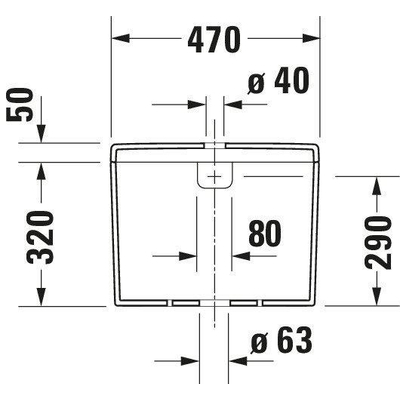 Duravit Starck 3 Reservoir - 470x370x200mm - dualflush inc/binnenw - wit