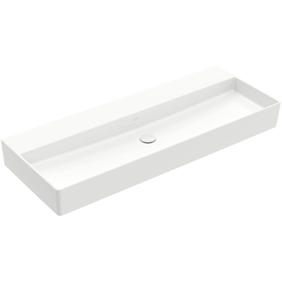 Villeroy & Boch Memento 2.0 lavabo - pour porte-serviettes 120x47cm - sans trop-plein sans trou de robinet CeramicPlus blanc