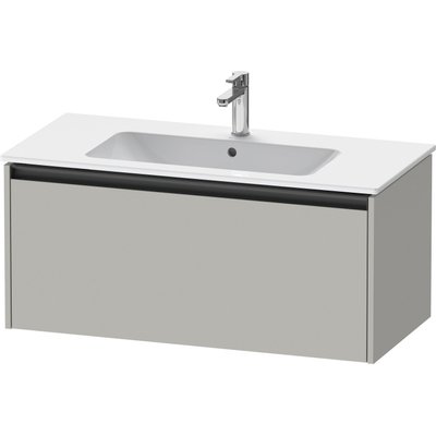 Duravit Ketho.2 Wastafelonderbouwkast - met 1 lade - 101x48x44cm - met greep antraciet - betongrijs mat