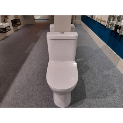 GO by Van Marcke Gustav PACK WC au sol sortie H 18 cm réservoir avec mécanisme de chasse Geberit porcelaine blanche avec abattant fin softclose et takeoff