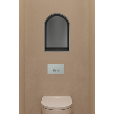 Hotbath &MORE Inbouwbox of inbouwnis Toogmodel - 30x45x10cm - Geborsteld gunmetal PVD