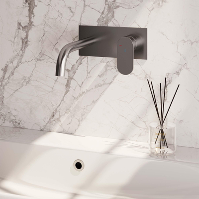 Brauer Brushed Edition Mitigeur lavabo encastrable avec poignée type B3 avec partie encastrable ColdStart Nickel brossé