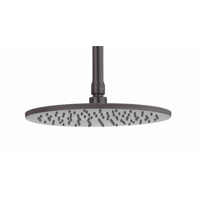 Crosswater Union Douchekop - 25cm - rond - brushed black - chrome (gunmetal)