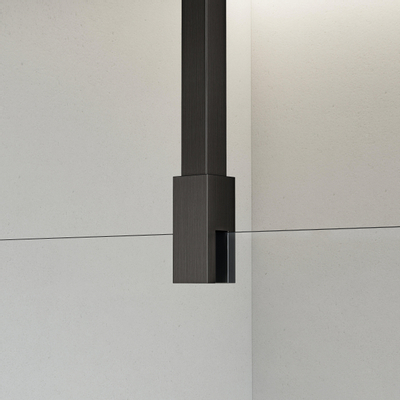 Fortifura Galeria Stabilisatiestang - plafond - tbv inloopdouche 125cm - Geborsteld Gunmetal PVD TWEEDEKANS