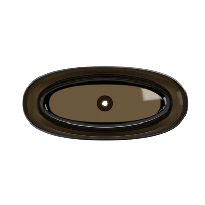 Riho Oval baignoire îlot - 175x80cm - solid surface - semi-transparent - umber givré