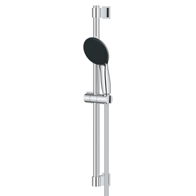 Grohe Vitalio Start 110 Glijstangset - 60cm - ronde handdouche - 1 straalsoort - gladde doucheslang - chroom