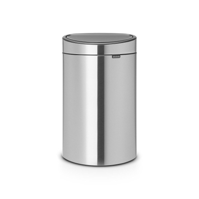 Brabantia Touch Bin Afvalemmer - 40 liter - kunststof binnenemmer - matt Steel