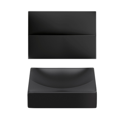 Clou Vale lavabos fontaines céramique fontaine 28x19x7cm sans trou de robinet Noir mat