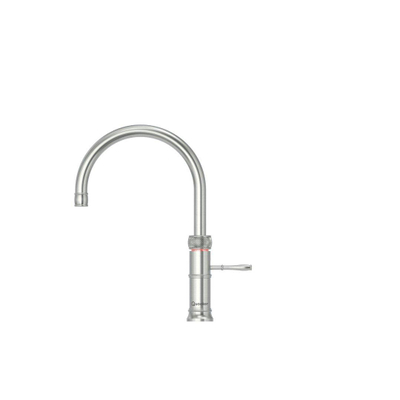 Quooker BE Classic Fusion Round robinet d'eau bouillante - bec pivotant - réservoir Combi - Eau chaude / eau bouillante - inox