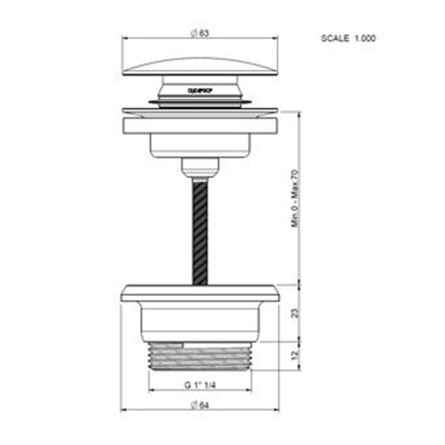 Plieger 2 in 1 design afvoerplug 1 1/4 chroom