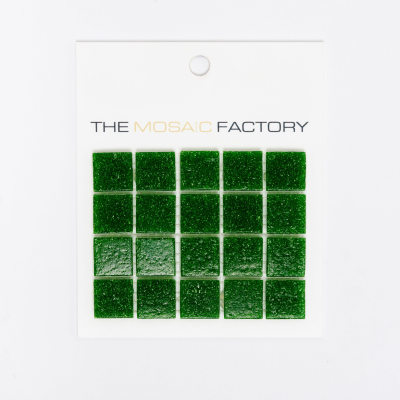 ÉCHANTILLON The Mosaic Factory Amsterdam mosaïque 2x2x0.4cm pour mur et sol pour intérieur et extérieur carrée Verre Vert Foncé