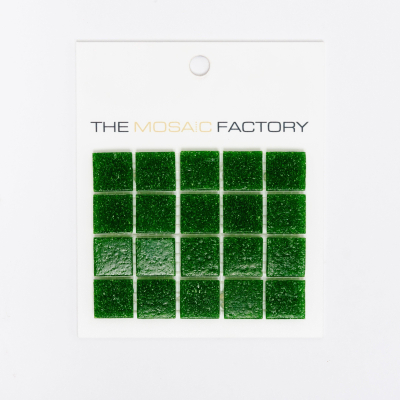 SAMPLE The Mosaic Factory Amsterdam Carrelage mosaïque - 2x2x0.4cm - pour mur et sol pour intérieur et extérieur carré - verre foncé vert
