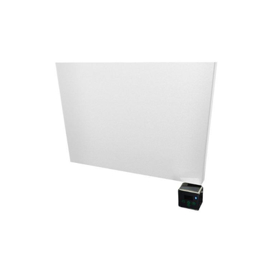 Sanicare Radiateur électrique - 180 x 40cm - bluetooth - thermostat chrome en dessous droite - Blanc mat