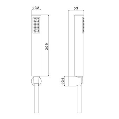 Plieger Napoli ensemble de bain avec douchette à main modèle barre 1 jet inclus support mural et flexible de douche 150cm chrome