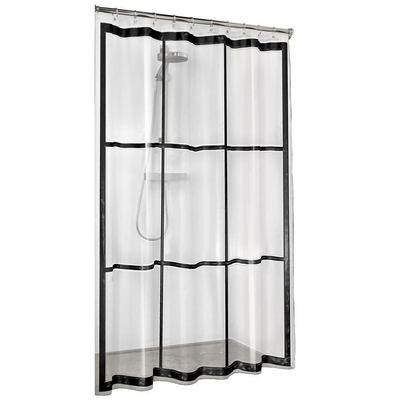 Sealskin brix rideau de douche 180x200 cm peva transparent / noir
