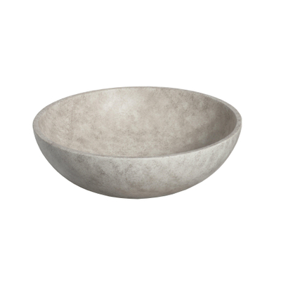 Ideavit Beton vrijstaande wastafel - 44x14.5cm - rond - met klikwaste - antikras - waterdicht - kleur D1