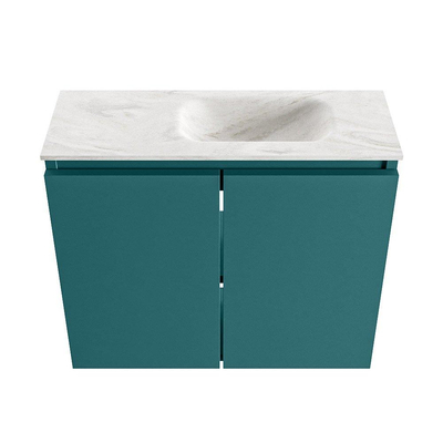 MONDIAZ TURE-DLUX 60cm toiletmeubel Smag. EDEN wastafel Ostra positie rechts. Met 1 kraangat.