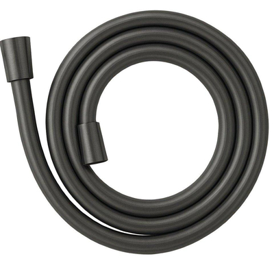 Grohe - Adema Rise Ensemble de douche pluie - carré - coude mural avec support de douchette - flexible de douche lisse - douchette à main barre - bras mural - douchette de tête 25 cm - thermostat encastré Grohe SmartControl - graphite dur brossé