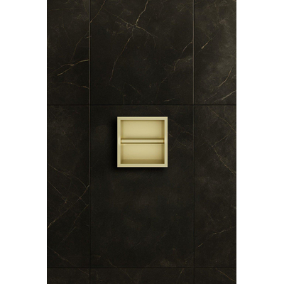 Hotbath &MORE Inbouw toiletrolhouder - 16x16x13cm - PVD - geborsteld messing (goud)