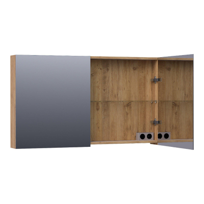 BRAUER Impress spiegelkast – 119x70x15 cm – 2 deuren, dubbelzijdige spiegeldeuren – Chateau