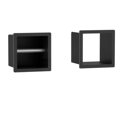 FugaFlow Eccelente Acces Porte-rouleau de réserve et de toilette encastré - Mat Noir