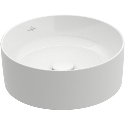 Villeroy & Boch Collaro opzetwastafel rond Ø40cm zonder overloop zonder kraangat ceramic+ wit