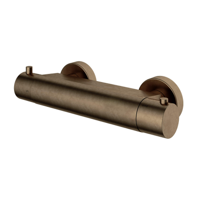 Hotbath Cobber mitigeur de douche thermostatique avec raccord inférieur pour flexible de douche demi pouce laiton vieilli