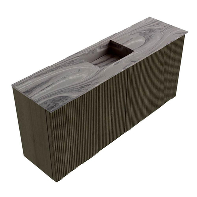 Mondiaz JOYA-DLUX 90cm toiletmeubel - kleur Shadow - Wastafel FAYE positie Midden Zonder kraangat kleur Sombra.