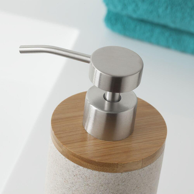 Sealskin Grace Distributeur savon 18x9.6x7cm Rond polyrésinavec bambou sable