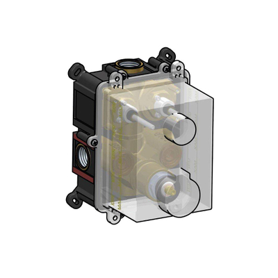 Hotbath Push Button inbouwdeel - 2 stopkraan - zwart