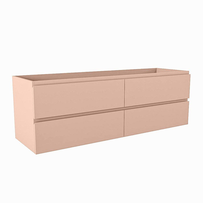 Mondiaz HAY wastafelonderkast - 150x45x50cm - 4 lades - uitsparing midden - softclose - Rosee