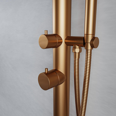 FugaFlow Eccelente Acces Original Buitendouche - RVS 316 - handdouche - wandmodel - Geborsteld koper PVD (Koper)